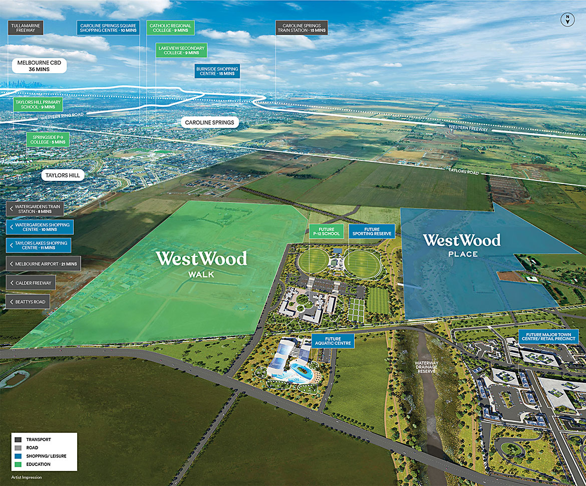 Westwood Aerial Map